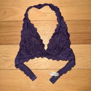 free people purple halter bralette